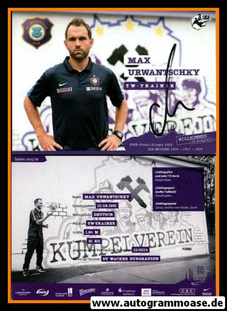 Autogramm Fussball | FC Erzgebirge Aue | 2015 | Max URWANTSCHKY