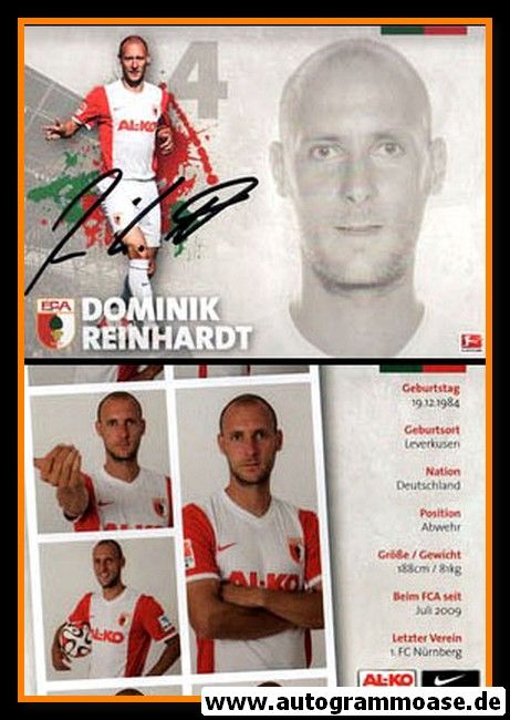 Autogramm Fussball | FC Augsburg | 2014 | Dominik REINHARDT