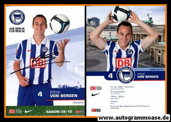 Autogramm Fussball | Hertha BSC Berlin | 2009 | Steve VAN BERGEN