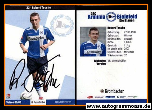 Autogramm Fussball | DSC Arminia Bielefeld | 2007 | Robert TESCHE