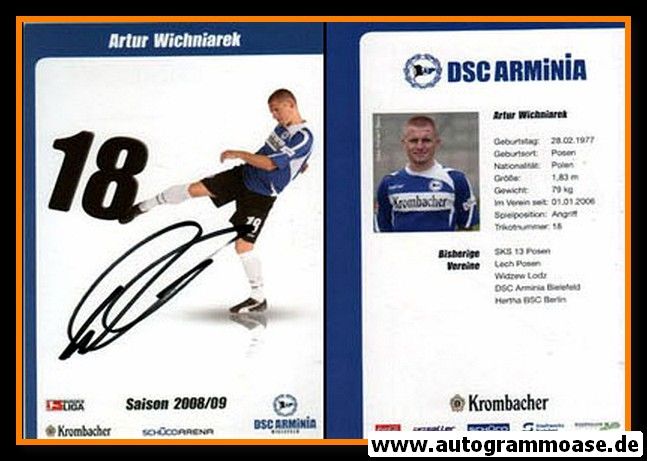 Autogramm Fussball | DSC Arminia Bielefeld | 2008 | Artur WICHNIAREK