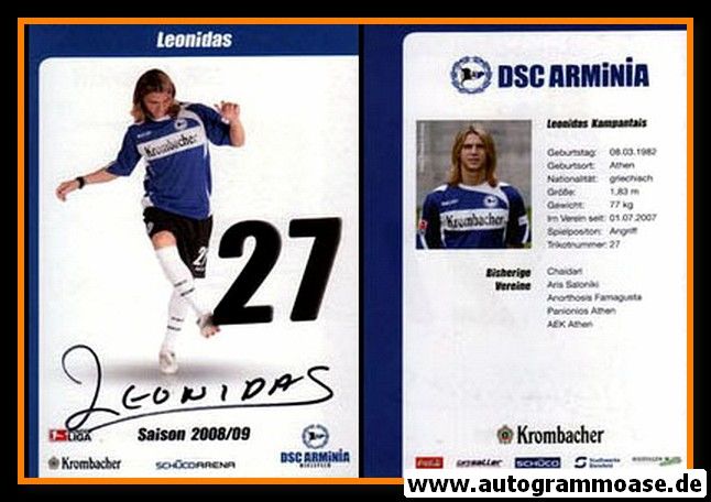 Autogramm Fussball | DSC Arminia Bielefeld | 2008 | LEONIDAS