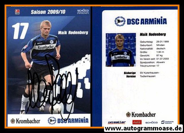 Autogramm Fussball | DSC Arminia Bielefeld | 2009 | Maik RODENBERG