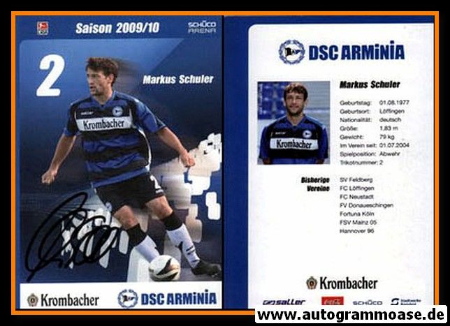 Autogramm Fussball | DSC Arminia Bielefeld | 2009 | Markus SCHULER