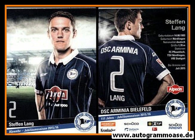 Autogramm Fussball | DSC Arminia Bielefeld | 2015 | Steffen LANG