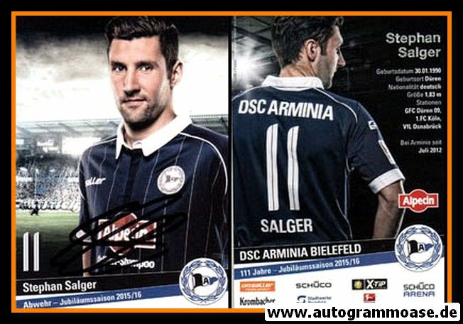 Autogramm Fussball | DSC Arminia Bielefeld | 2015 | Stephan SALGER