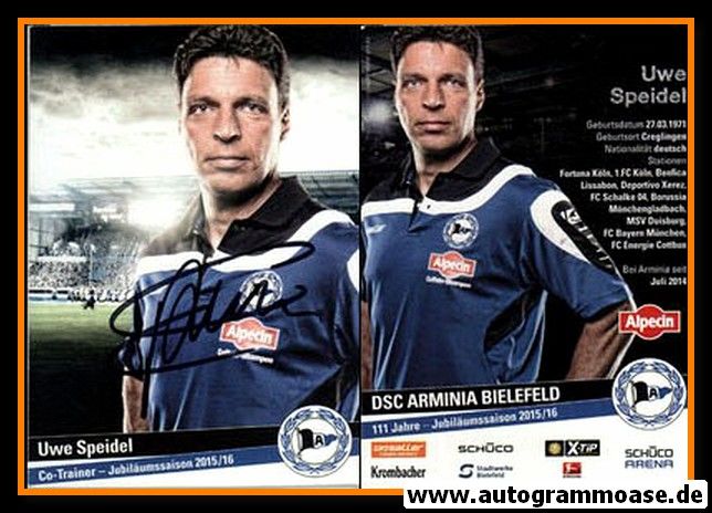 Autogramm Fussball | DSC Arminia Bielefeld | 2015 | Uwe SPEIDEL