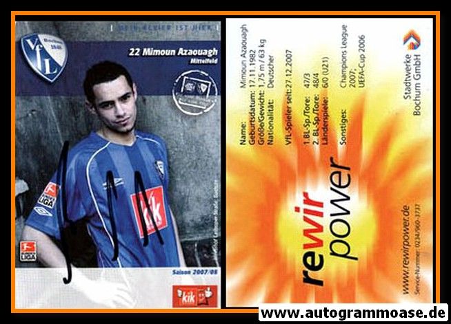 Autogramm Fussball | VfL Bochum | 2007 | Mimoun AZAOUAGH