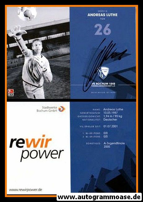 Autogramm Fussball | VfL Bochum | 2009 | Andreas LUTHE
