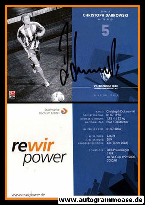 Autogramm Fussball | VfL Bochum | 2009 | Christoph DABROWSKI
