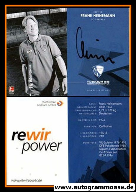 Autogramm Fussball | VfL Bochum | 2009 | Frank HEINEMANN