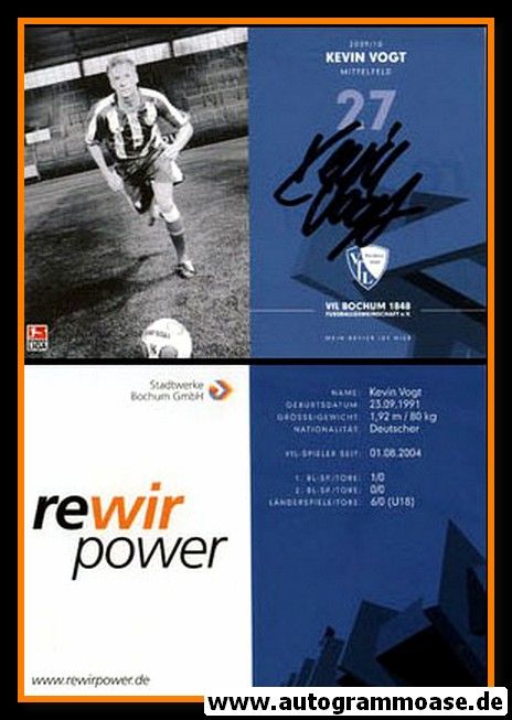 Autogramm Fussball | VfL Bochum | 2009 | Kevin VOGT