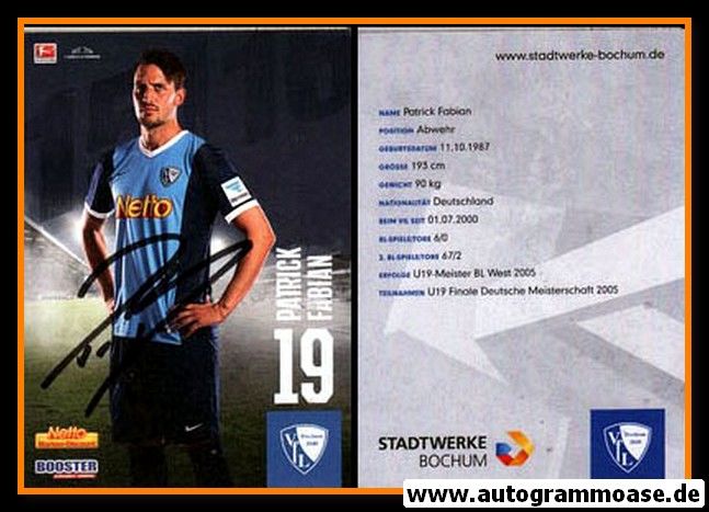 Autogramm Fussball | VfL Bochum | 2015 | Patrick FABIAN