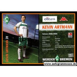 Autogramm Fussball | SV Werder Bremen | 2008 | Kevin ARTMANN