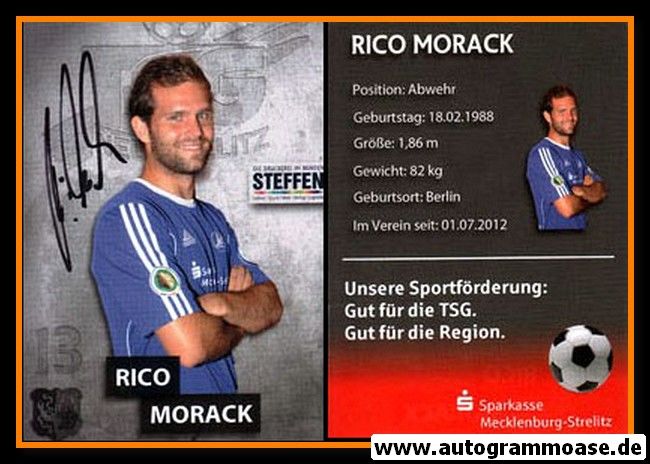 Autogramm Fussball | TSG Neustrelitz | 2010er | Rico MORACK