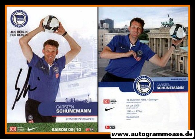 Autogramm Fussball | Hertha BSC Berlin | 2009 | Carsten SCHÜNEMANN