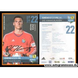 Autogramm Fussball | Chemnitzer FC | 2015 | Kevin KUNZ
