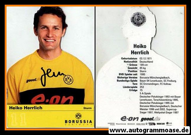 Autogramm Fussball | Borussia Dortmund | 2002 Stanz | Heiko HERRLICH