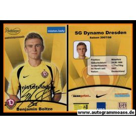 Autogramm Fussball | Dynamo Dresden | 2007 | Benjamin BOLTZE