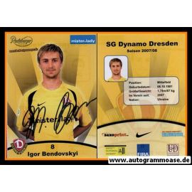 Autogramm Fussball | Dynamo Dresden | 2007 | Igor BENDOVSKYI