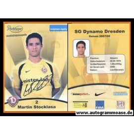 Autogramm Fussball | Dynamo Dresden | 2007 | Martin STOCKLASA