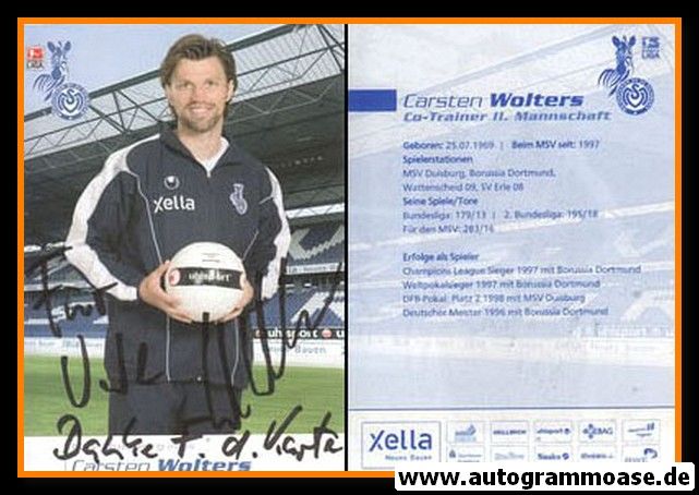 Autogramm Fussball | MSV Duisburg | 2007 | Carsten WOLTERS