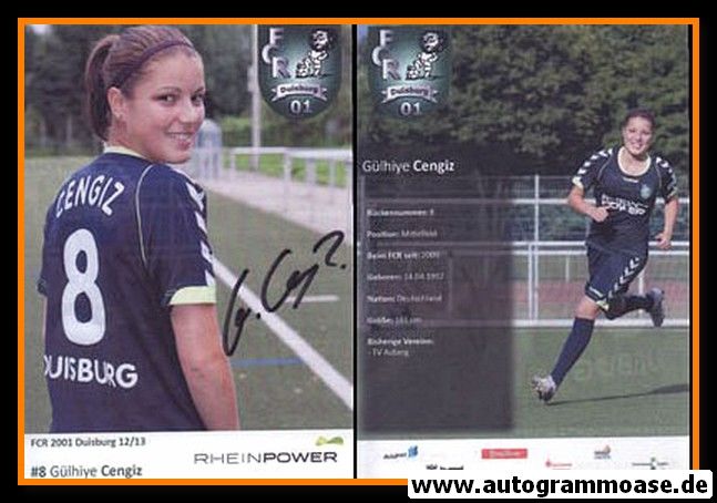 Autogramm Fussball (D) | FCR 2001 Duisburg | 2012-1 | Gülhiye CENGIZ