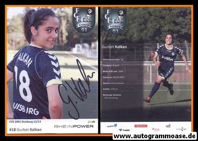 Autogramm Fussball (Damen) | FCR 2001 Duisburg | 2012-1 | Gurbet KALKAN