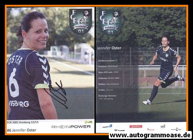 Autogramm Fussball (D) | FCR 2001 Duisburg | 2012-1 | Jennifer OSTER