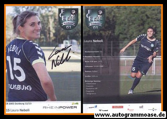 Autogramm Fussball (D) | FCR 2001 Duisburg | 2012-1 | Laura NEBOLL