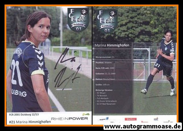 Autogramm Fussball (Damen) | FCR 2001 Duisburg | 2012-1 | Marina HIMMIGHOFEN
