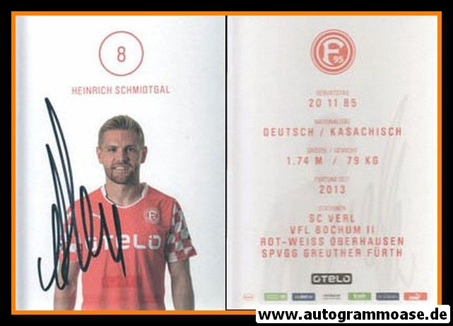 Autogramm Fussball | Fortuna Düsseldorf | 2014 | Heinrich SCHMIDTGAL