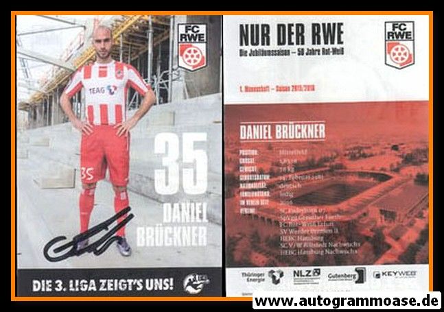 Autogramm Fussball | FC Rot-Weiss Erfurt | 2015 | Daniel BRÜCKNER