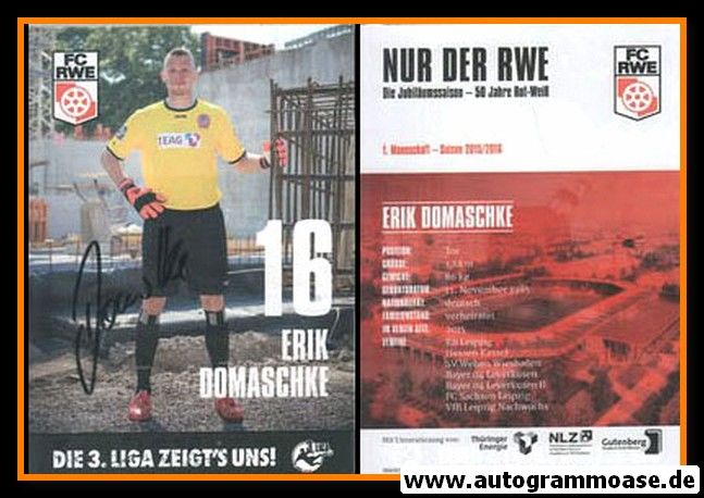 Autogramm Fussball | FC Rot-Weiss Erfurt | 2015 | Erik DOMASCHKE