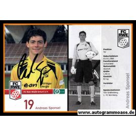 Autogramm Fussball | FC Rot-Weiss Erfurt | 2009 | Andreas SPONSEL