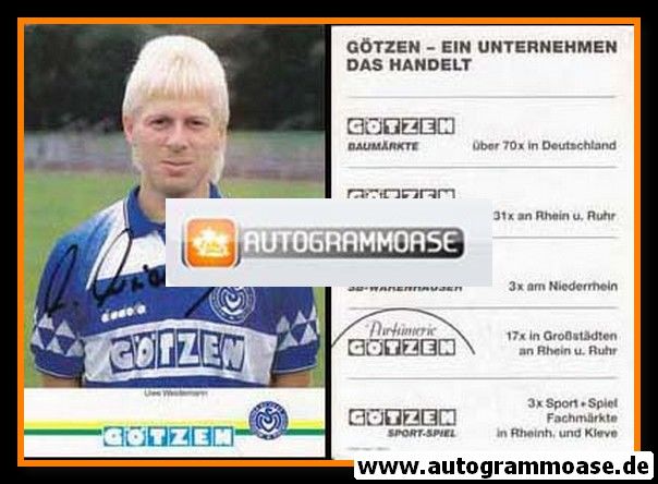 Autogramm Fussball | MSV Duisburg | 1993 | Uwe WEIDEMANN