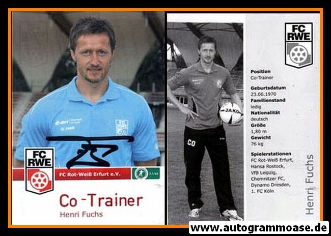 Autogramm Fussball | FC Rot-Weiss Erfurt | 2009 | Henri FUCHS