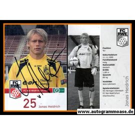 Autogramm Fussball | FC Rot-Weiss Erfurt | 2009 | Jonas HEIDRICH