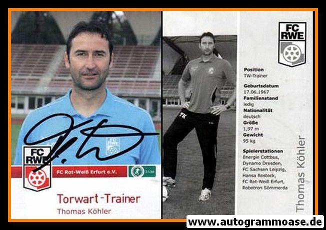 Autogramm Fussball | FC Rot-Weiss Erfurt | 2009 | Thomas KÖHLER