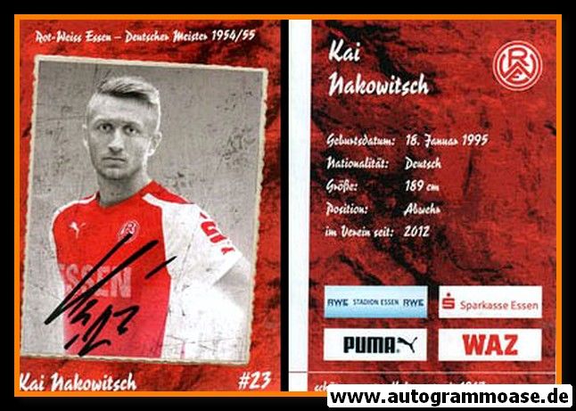 Autogramm Fussball | Rot-Weiss Essen | 2014 | Kai NAKOWITSCH