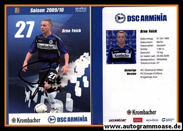 Autogramm Fussball | DSC Arminia Bielefeld | 2009 | Arne FEICK