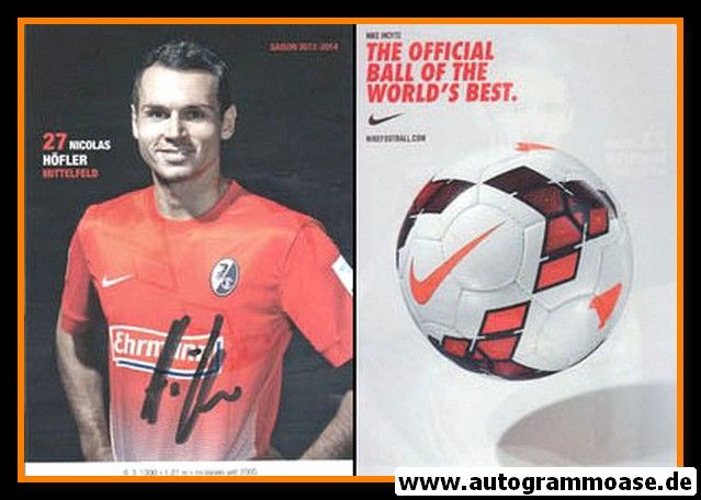 Autogramm Fussball | SC Freiburg | 2013 | Nicolas HÖFLER