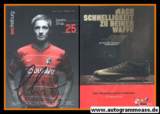 Autogramm Fussball | SC Freiburg | 2009 | Sandro SIRIGU