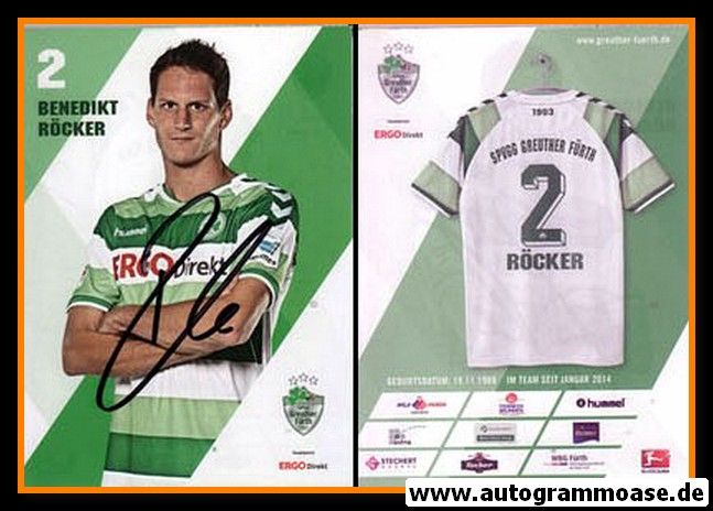 Autogramm Fussball | SpVgg Greuther Fürth | 2015 | Benedikt RÖCKER