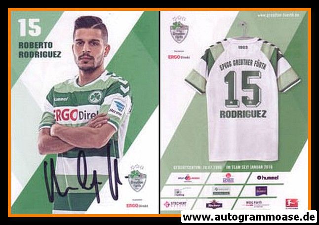 Autogramm Fussball | SpVgg Greuther Fürth | 2015 | Roberto RODRIGUEZ