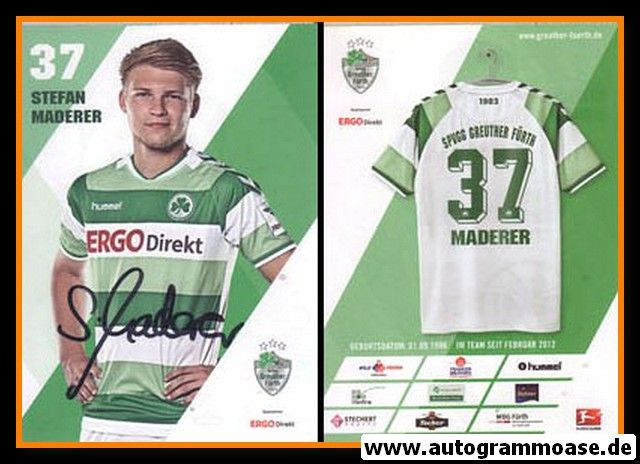 Autogramm Fussball | SpVgg Greuther Fürth | 2015 | Stefan MADERER