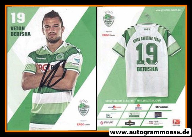 Autogramm Fussball | SpVgg Greuther Fürth | 2015 | Veton BERISHA