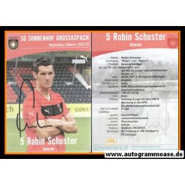 Autogramm Fussball | SG Sonnenhof Grossaspach | 2012 | Robin SCHUSTER