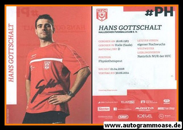 Autogramm Fussball | Hallescher FC | 2010er | Hans GOTTSCHALT