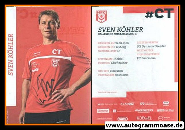 Autogramm Fussball | Hallescher FC | 2010er | Sven KÖHLER